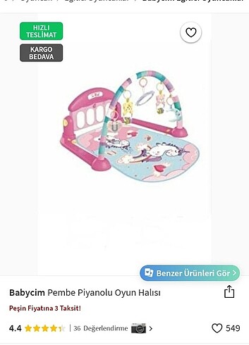 Babycım oyun halısı