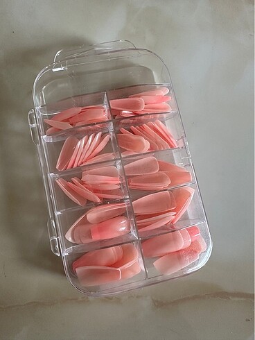 100 lü pembe ombreli takma tırnak