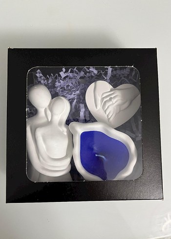 sevgiliye dekoratif taş ve mum seti - Görsel 2