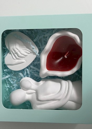 sevgiliye dekoratif taş ve mum seti - Görsel 3