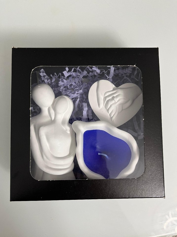 sevgiliye dekoratif taş ve mum seti - Görsel 2