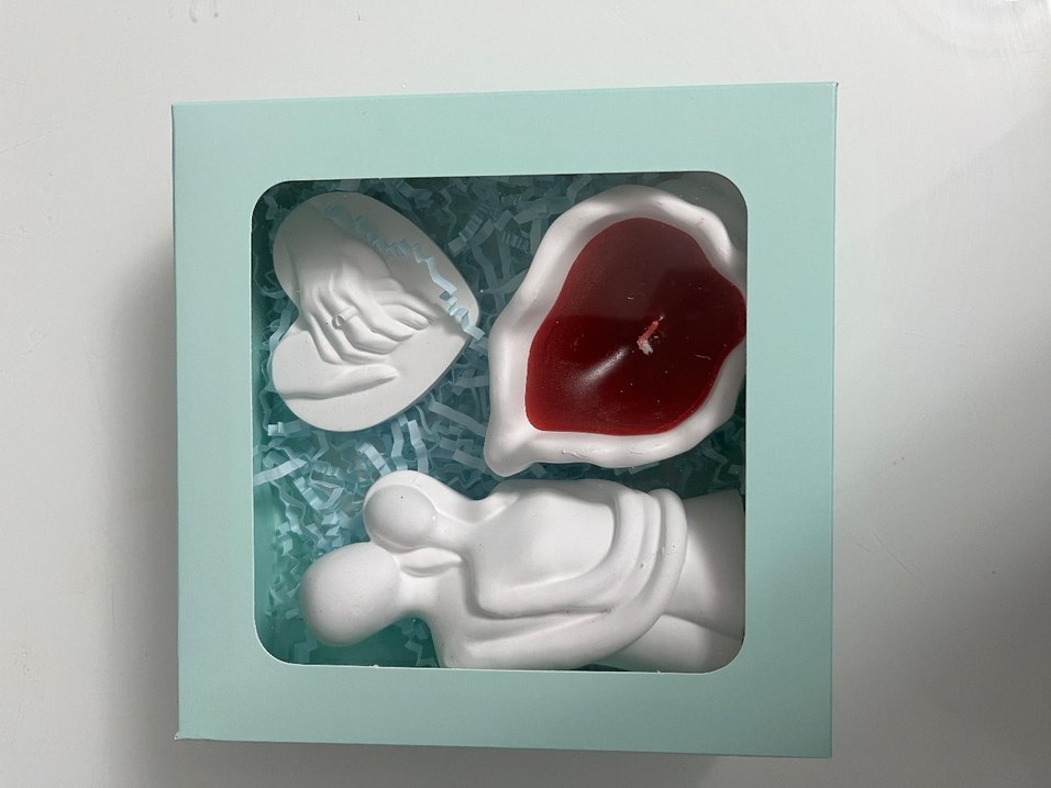 sevgiliye dekoratif taş ve mum seti - Görsel 3