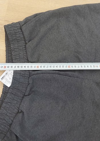l Beden gri Renk Gri Pamuklu Mini Spor Şort