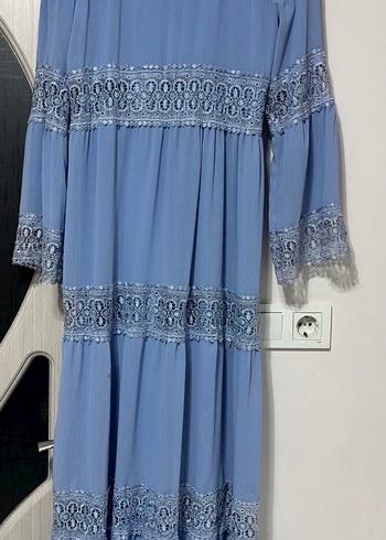Diğer Sifon İslemeli Uzun Elbise
