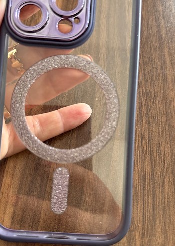 Apple 15 Pro için Düğmeli Bohem Gri Telefon Kılıfı - Görsel 3