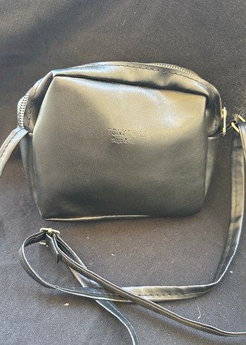 Siyah Deri Minimalist Kadın Çanta - Görsel 2