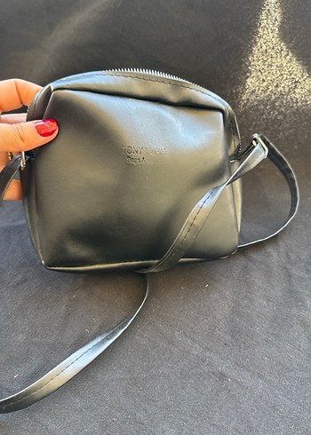 Siyah Deri Minimalist Kadın Çanta - Görsel 6