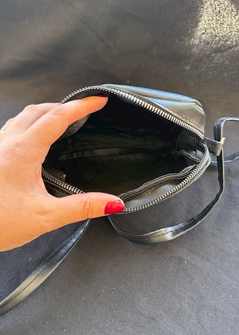 Siyah Deri Minimalist Kadın Çanta - Görsel 4