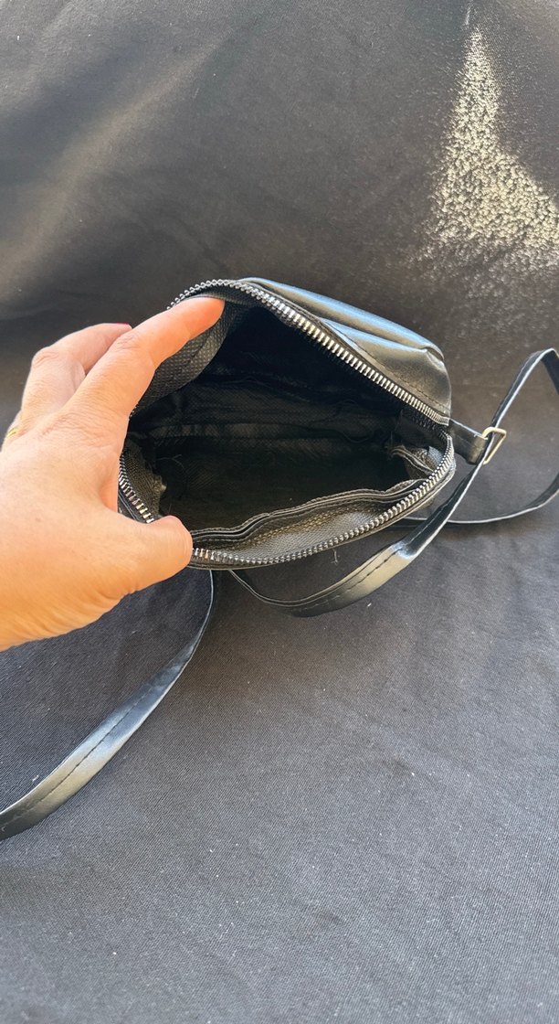 Siyah Deri Minimalist Kadın Çanta - Görsel 5