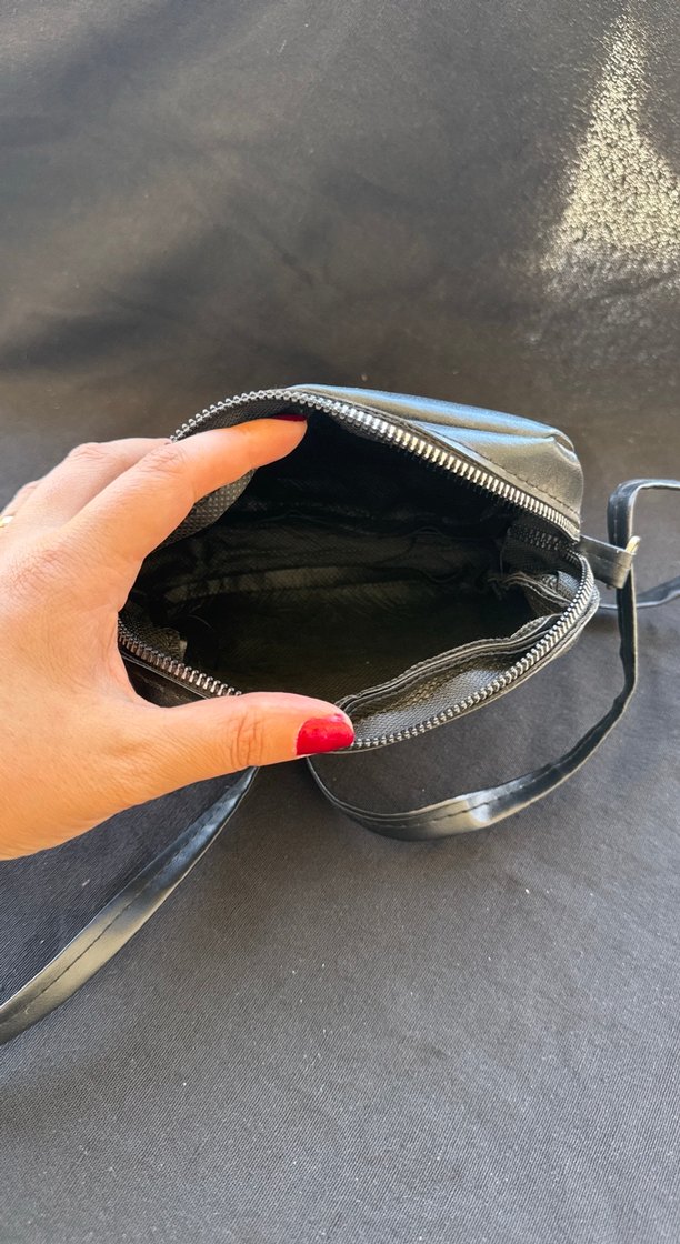 Siyah Deri Minimalist Kadın Çanta - Görsel 4