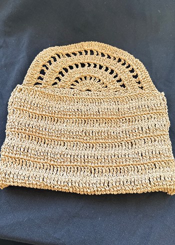 Kahverengi Örgü Bohem Kadın Clutch Çanta - Görsel 3