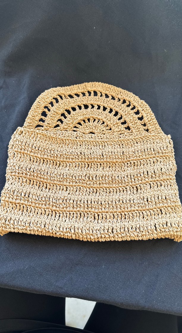 Kahverengi Örgü Bohem Kadın Clutch Çanta - Görsel 3