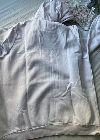 Diğer Gri Oversize Kapüşonlu Sweatshirt