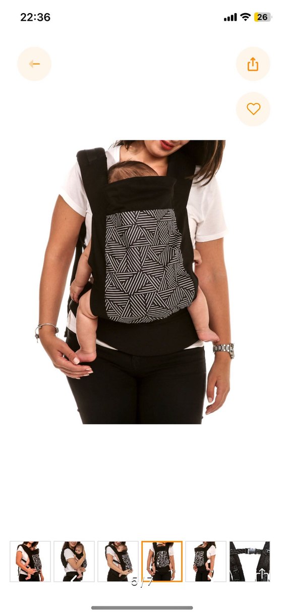 Siyah Bebek Taşıyıcı Kanguru - Görsel 5