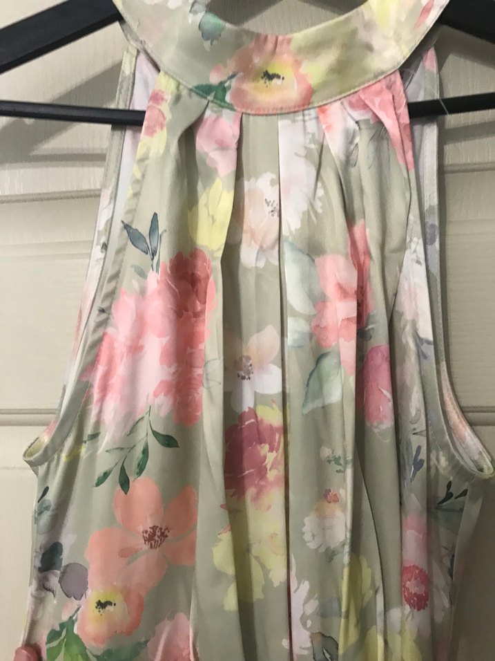 Gri Pastel Desenli Uzun Bohem Elbise - Görsel 2