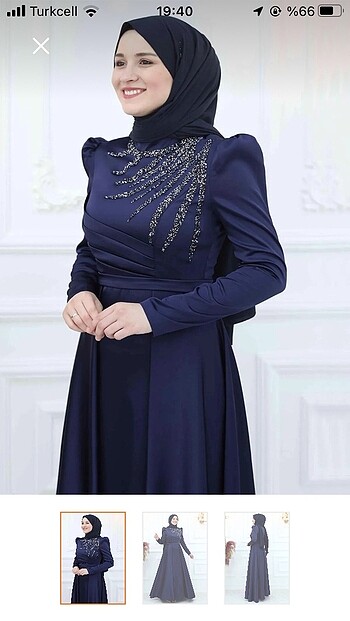 TESETTÜR SATEN ELBİSE - Görsel 2