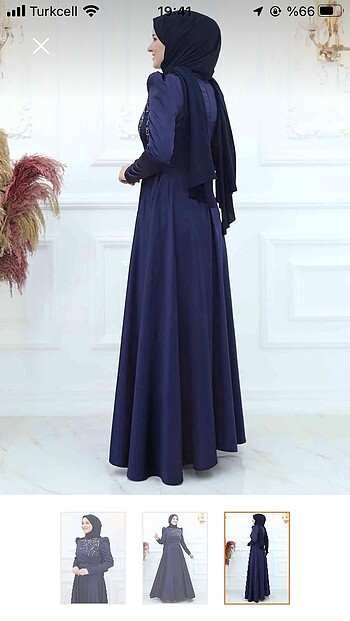 TESETTÜR SATEN ELBİSE - Görsel 3