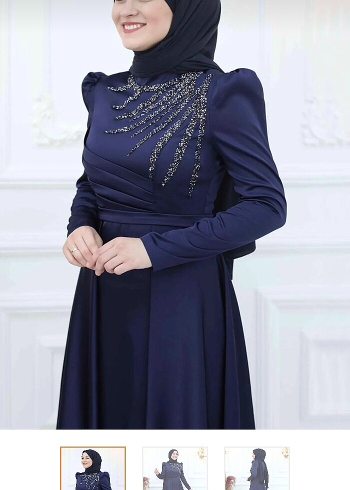 TESETTÜR SATEN ELBİSE - Görsel 2