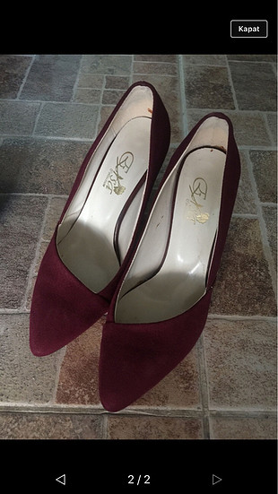 Diğer Bordo stiletto