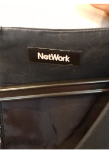 Network lacivert elbise - Görsel 4