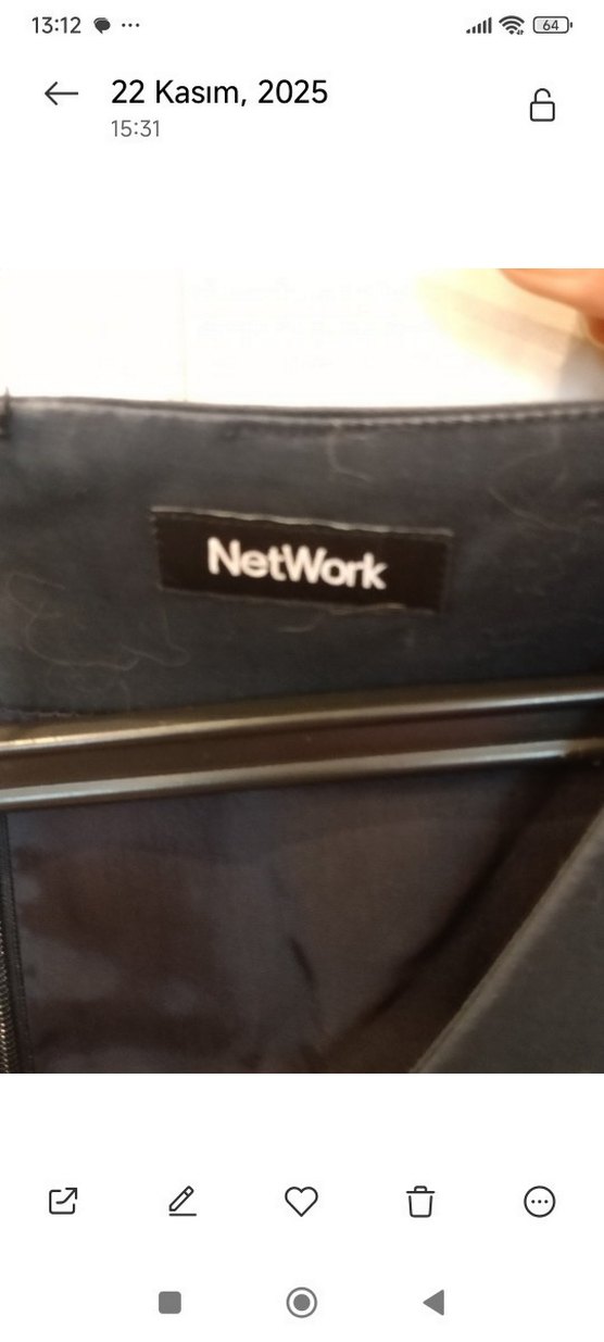 Network lacivert elbise - Görsel 4