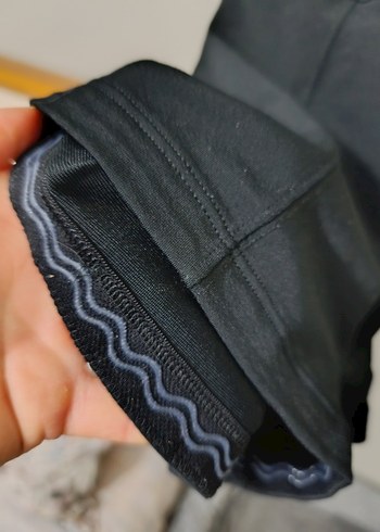 Mavi Kenarlı Siyah Kadın Mayo - Görsel 5