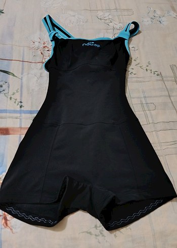 Mavi Kenarlı Siyah Kadın Mayo - Görsel 2