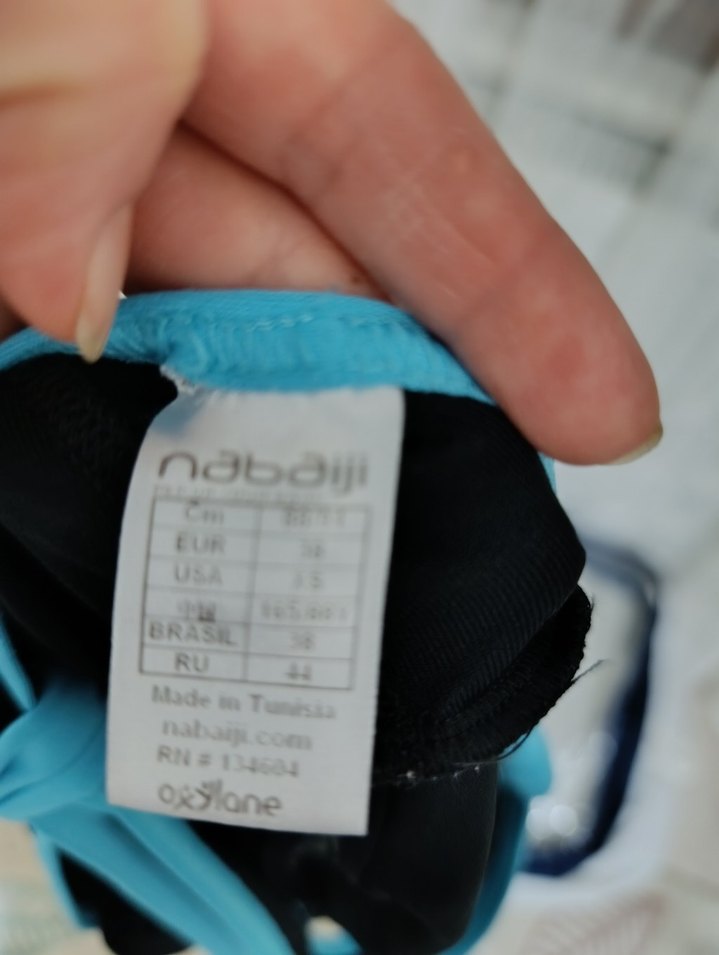 Mavi Kenarlı Siyah Kadın Mayo - Görsel 4