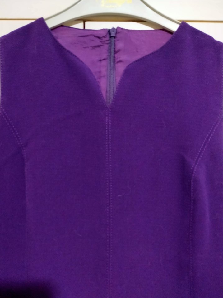 Mango Midi V Yakalı Kolsuz Ofis Elbisesi - Görsel 2