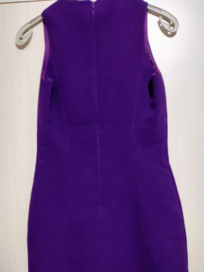 Mango Midi V Yakalı Kolsuz Ofis Elbisesi - Görsel 3