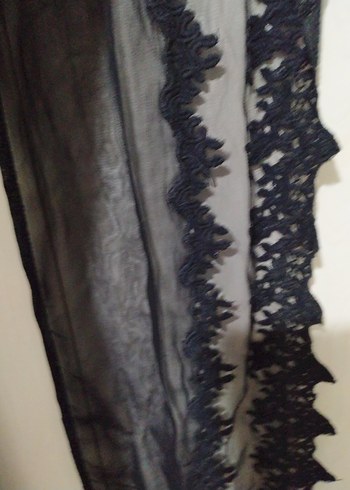 Siyah dantelli plaj elbisesiUzun Dökümlü Kadın Elbise - Görsel 6