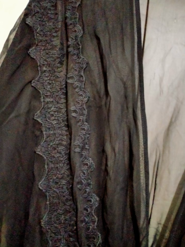 Siyah dantelli plaj elbisesiUzun Dökümlü Kadın Elbise - Görsel 3