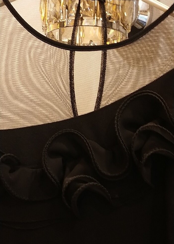 Roman marka siyah renk kısa abiye - Görsel 3