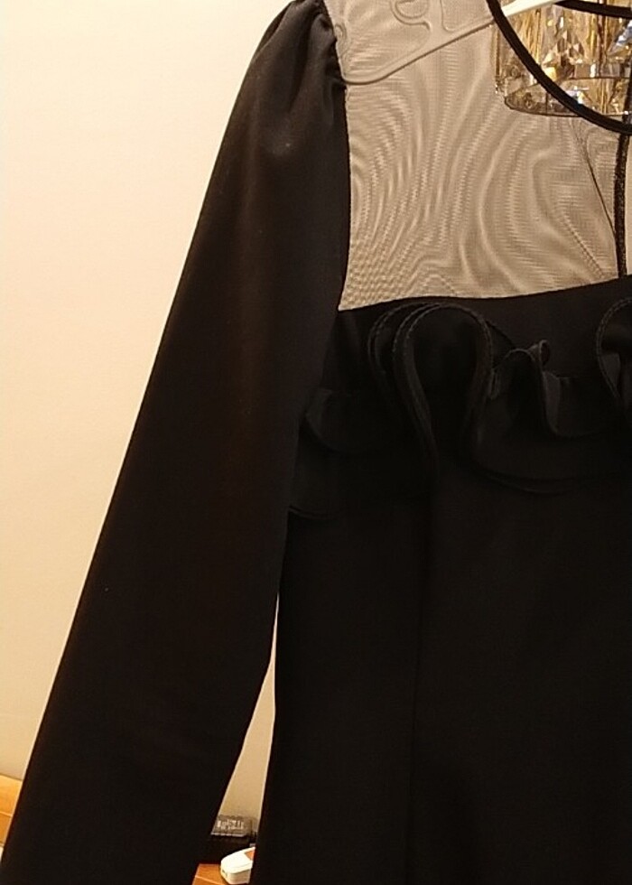 Roman marka siyah renk kısa abiye - Görsel 4