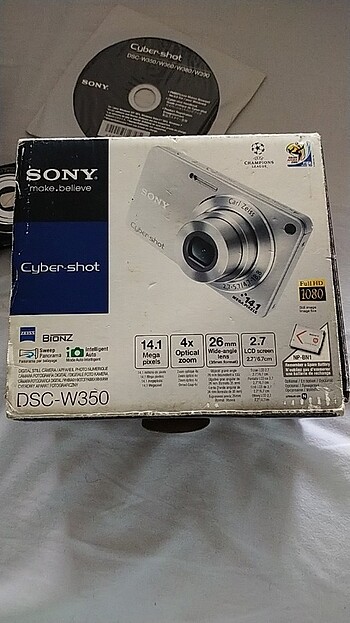 Sony Cyber Shot DSC W350 dijital fotoğraf Makinesi 