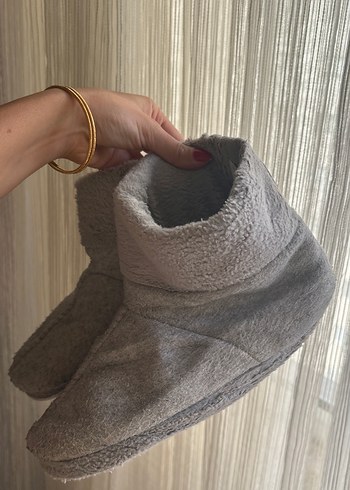 Diğer Gri kadın Peluş Ev Terliği