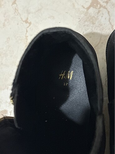 37 Beden H&M siyah topuklu bot