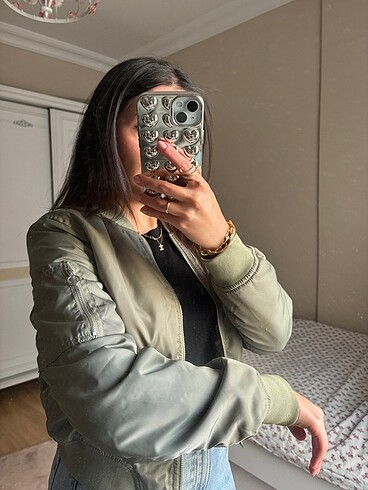 Pull and Bear Pull and bear haki bomber ceket