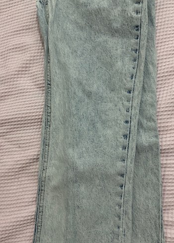 Yırtmaç detaylı fit Mavi Kadın Kot Pantolon - Görsel 3