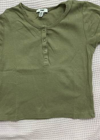 Çıtçıtlı Kısa Kollu top crop - Görsel 6