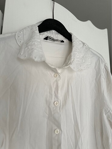 44 Beden beyaz Renk Uzun beyaz tunik gömlek