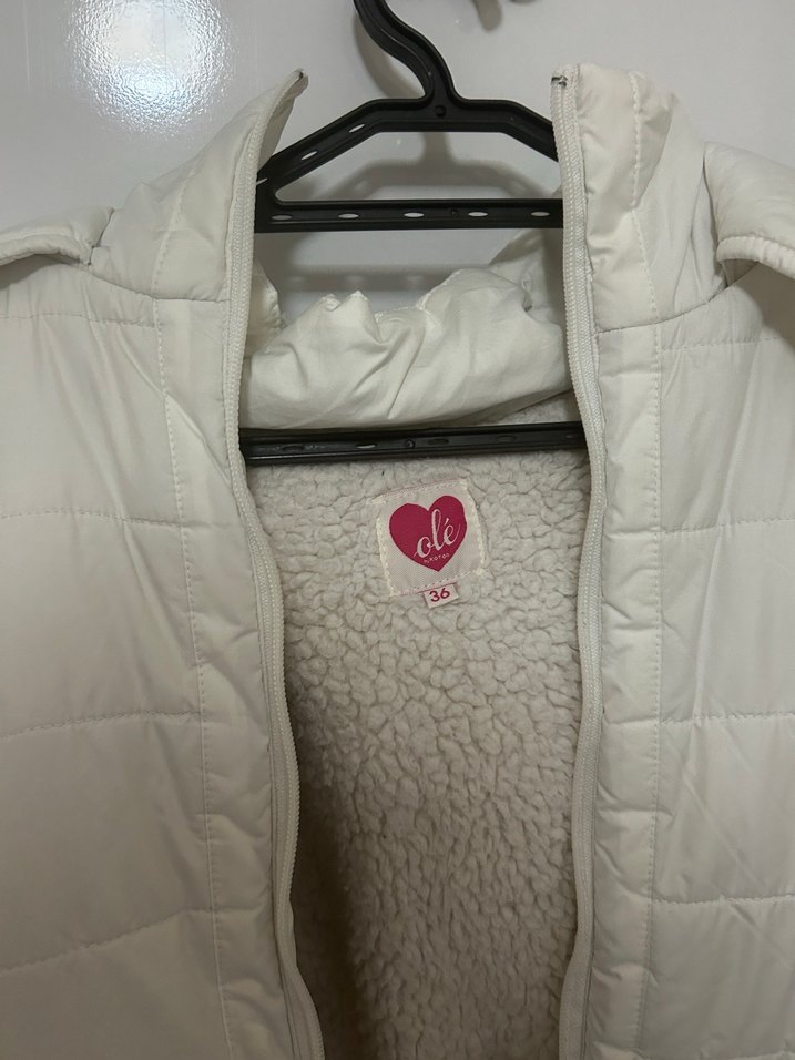 Beyaz Kapitone mont - Görsel 2