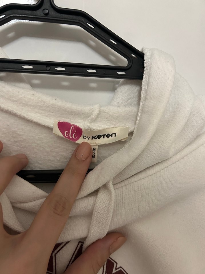 Brooklyn NYC Baskılı Beyaz Sweatshirt - Görsel 4