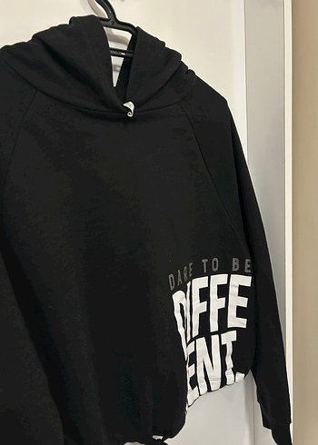 Siyah Baskılı Kadın Sweatshirt - Görsel 4