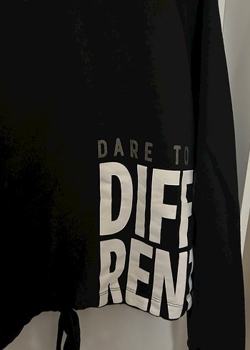 Siyah Baskılı Kadın Sweatshirt - Görsel 2