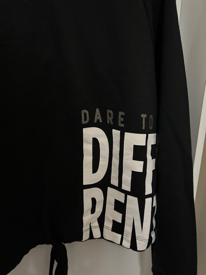 Siyah Baskılı Kadın Sweatshirt - Görsel 2