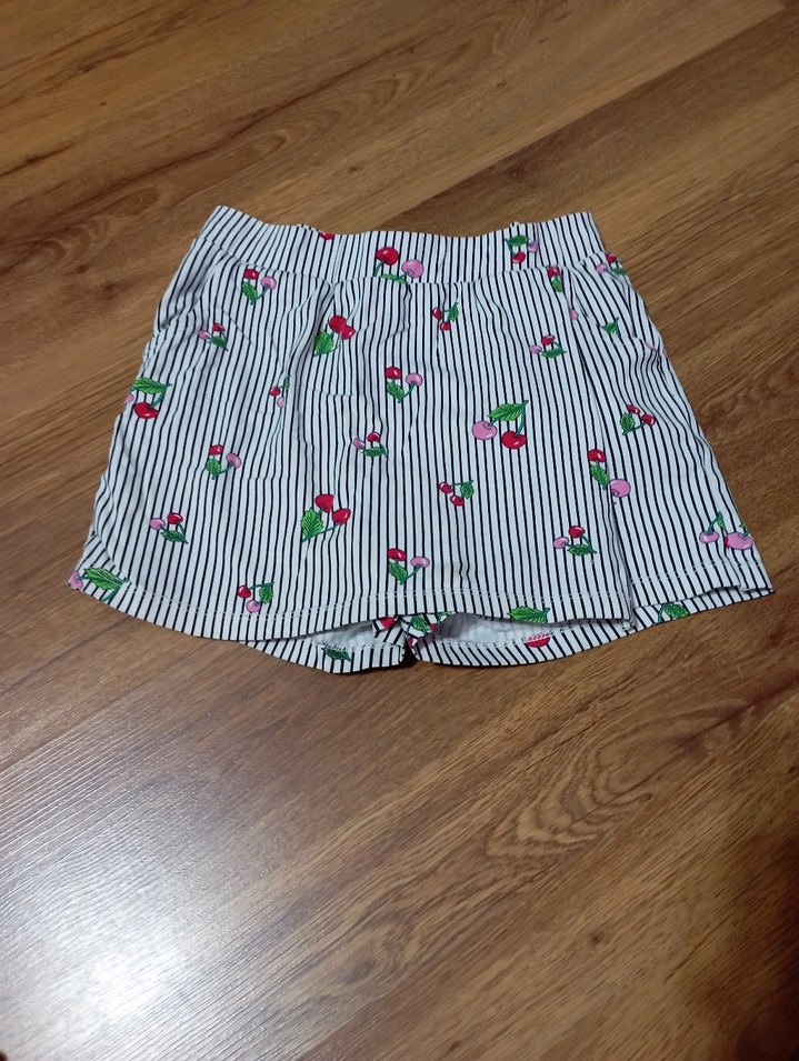 Düğmeli Baskılı Mini Hamile Şortu - Görsel 2