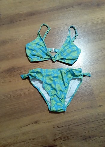Turkuaz Bağlamalı İp Askılı Mini Bikini