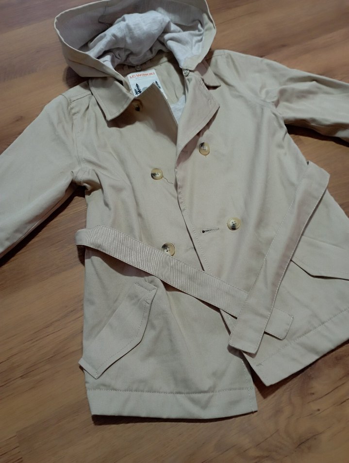 Bej Düğmeli Erkek Çocuk Kaban - Görsel 2