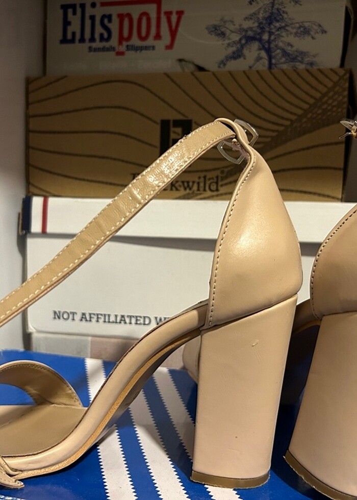 38 numara Krem Topuklu Ayakkabı - Görsel 3